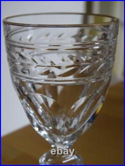 BACCARAT 2 ANCIENS VERRES A VIN BLANC CRISTAL MODELE JONZAC GOLD ht 12,8 cm