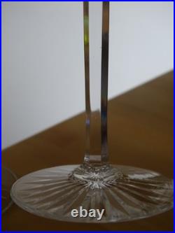 BACCARAT 2 ANCIENS VERRES A VIN DU RHIN ROEMER CRISTAL COULEUR ROUGE ht 19 cm