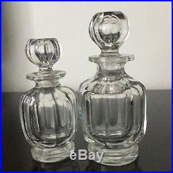 BACCARAT 2 Flacons de Parfum en Cristal Modèle Malmaison XIXè