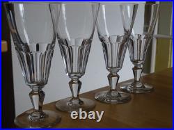 BACCARAT 4 FLUTES A CHAMPAGNE EN CRISTAL TAILLER MODELE MISSOURI signée