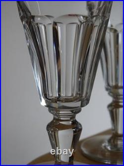 BACCARAT 4 FLUTES A CHAMPAGNE EN CRISTAL TAILLER MODELE MISSOURI signée