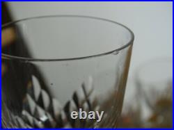 BACCARAT 5 ANCIENS VERRES A APERITIF CRISTAL JEUX D'ORGUES BISEAUX 10,5 cm 1920