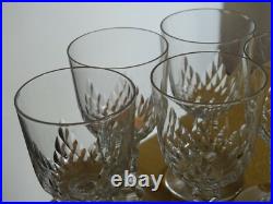 BACCARAT 5 ANCIENS VERRES A APERITIF CRISTAL JEUX D'ORGUES BISEAUX 10,5 cm 1920