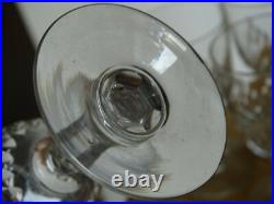 BACCARAT 5 ANCIENS VERRES A APERITIF CRISTAL JEUX D'ORGUES BISEAUX 10,5 cm 1920
