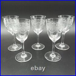 BACCARAT 5 VERRES À PORTO EN CRISTAL Modèle BEAUHARNAIS