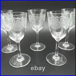 BACCARAT 5 VERRES À PORTO EN CRISTAL Modèle BEAUHARNAIS