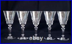 BACCARAT 5 Verres à Eau Ecailles et Palmettes Cristal Taillé 1916