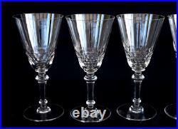 BACCARAT 5 Verres à Eau Ecailles et Palmettes Cristal Taillé 1916
