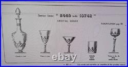 BACCARAT 5 Verres à Eau Ecailles et Palmettes Cristal Taillé 1916