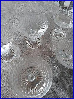 BACCARAT 5 coupes de champagne anciennes modèle écaille cristal rares sublimes