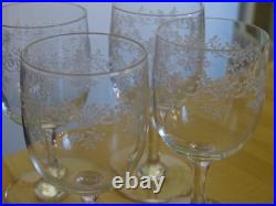 BACCARAT 6 ANCIENS VERRES APERITIF CRISTAL MODELE SEVIGNE ht 11 cm EPOQUE 1920