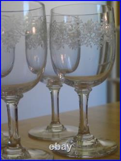 BACCARAT 6 ANCIENS VERRES APERITIF CRISTAL MODELE SEVIGNE ht 11 cm EPOQUE 1920