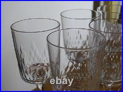 BACCARAT 6 ANCIENS VERRES A APERITIF CRISTAL MODELE RICHELIEU ht 10,8 cm lot N°1