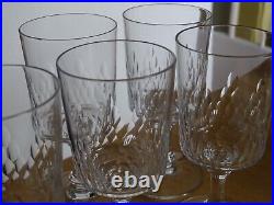 BACCARAT 6 ANCIENS VERRES A APERITIF CRISTAL MODELE RICHELIEU ht 10,8 cm lot N°1