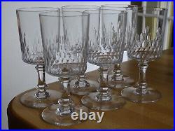 BACCARAT 6 ANCIENS VERRES A APERITIF CRISTAL MODELE RICHELIEU ht 10,8 cm lot N°1