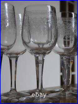 BACCARAT 6 ANCIENS VERRES A APERITIF CRISTAL MOD 8403 POMPADOUR 1920 ht 12 cm