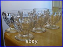 BACCARAT 6 ANCIENS VERRES A APERITIF EN CRISTAL MODELE CHARMES ht 6 cm