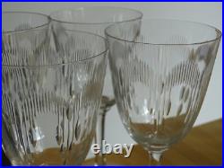 BACCARAT 6 ANCIENS VERRES A EAU EN CRISTAL MODELE MOLIERE ht 16,8 cm
