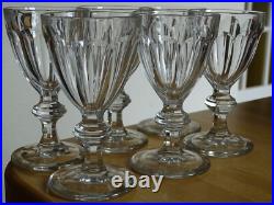 BACCARAT 6 ANCIENS VERRES A VIN 19 EME CRISTAL MODELE DAVOUST ht 12,5 cm 9 cls BACCARAT 6 ANCIENS VERRES A VIN 19 EME CRISTAL MODELE DAVOUST ht 12,5 cm 9 cls