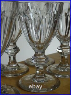 BACCARAT 6 ANCIENS VERRES A VIN 19 EME CRISTAL MODELE DAVOUST ht 12,5 cm 9 cls BACCARAT 6 ANCIENS VERRES A VIN 19 EME CRISTAL MODELE DAVOUST ht 12,5 cm 9 cls