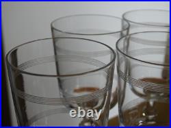 BACCARAT 6 ANCIENS VERRES A VIN CRISTAL MODELE FILETS ht 11,5 cm 1920 10 cls n°1