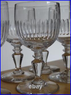 BACCARAT 6 ANCIENS VERRES A VIN CRISTAL MODELE RENAISSANCE ht 11,5 cm