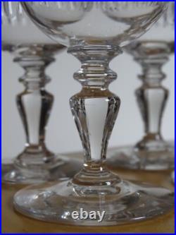 BACCARAT 6 ANCIENS VERRES A VIN CRISTAL MODELE RENAISSANCE ht 11,5 cm