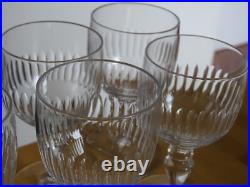 BACCARAT 6 ANCIENS VERRES A VIN CRISTAL MODELE RENAISSANCE ht 11,5 cm