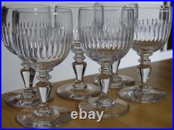 BACCARAT 6 ANCIENS VERRES A VIN CRISTAL MODELE RENAISSANCE ht 11,5 cm
