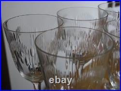 BACCARAT 6 ANCIENS VERRES A VIN EN CRISTAL MODELE MOLIERE ht 13,5 cm