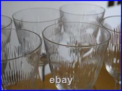 BACCARAT 6 ANCIENS VERRES A VIN EN CRISTAL MODELE MOLIERE ht 13,5 cm