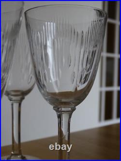 BACCARAT 6 ANCIENS VERRES A VIN EN CRISTAL MODELE MOLIERE ht 13,5 cm