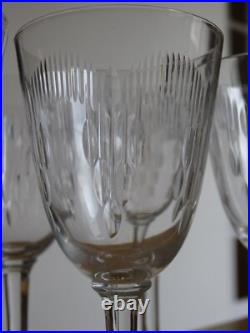 BACCARAT 6 ANCIENS VERRES A VIN EN CRISTAL MODELE MOLIERE ht 13,5 cm