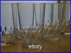 BACCARAT 6 ANCIENS VERRES VIN ROUGE CRISTAL GOBELET ECAILLES ht 8 cm 12 cls