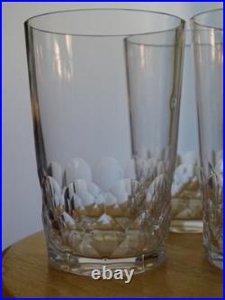 BACCARAT 6 ANCIENS VERRES VIN ROUGE CRISTAL GOBELET ECAILLES ht 8 cm 12 cls