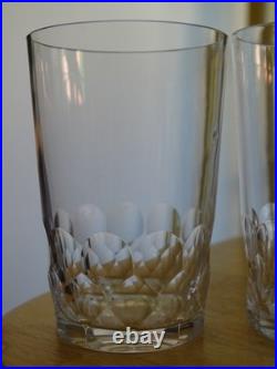 BACCARAT 6 ANCIENS VERRES VIN ROUGE CRISTAL GOBELET ECAILLES ht 8 cm 12 cls