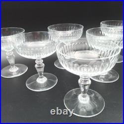 BACCARAT 6 COUPES À CHAMPAGNE EN CRISTAL Modèle RENAISSANCE lot1