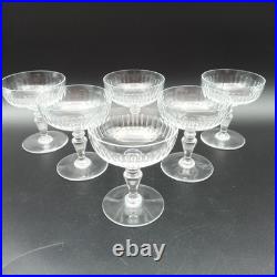 BACCARAT 6 COUPES À CHAMPAGNE EN CRISTAL Modèle RENAISSANCE lot1