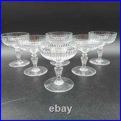 BACCARAT 6 COUPES À CHAMPAGNE EN CRISTAL Modèle RENAISSANCE lot1