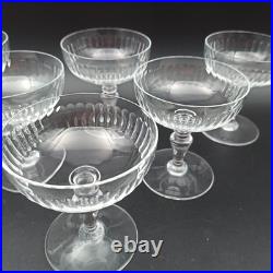BACCARAT 6 COUPES À CHAMPAGNE EN CRISTAL Modèle RENAISSANCE lot1
