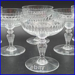 BACCARAT 6 COUPES À CHAMPAGNE EN CRISTAL Modèle RENAISSANCE lot1