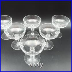 BACCARAT 6 COUPES À CHAMPAGNE EN CRISTAL Modèle RENAISSANCE lot1