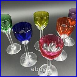 BACCARAT 6 VERRES À LIQUEUR EN CRISTAL COULEUR Modèle GENOVA