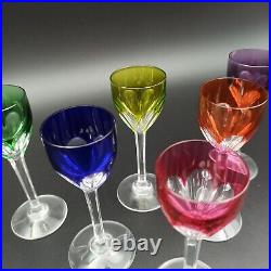 BACCARAT 6 VERRES À LIQUEUR EN CRISTAL COULEUR Modèle GENOVA