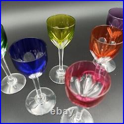 BACCARAT 6 VERRES À LIQUEUR EN CRISTAL COULEUR Modèle GENOVA