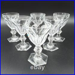 BACCARAT 6 VERRES À VIN BLANC EN CRISTAL Modèle HARCOURT