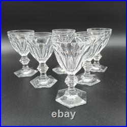 BACCARAT 6 VERRES À VIN BLANC EN CRISTAL Modèle HARCOURT