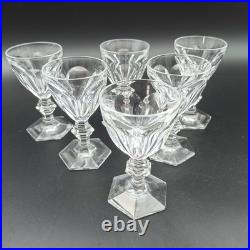 BACCARAT 6 VERRES À VIN BLANC EN CRISTAL Modèle HARCOURT