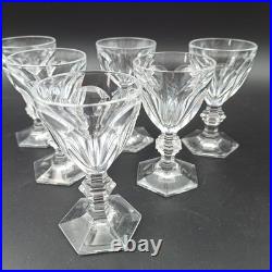 BACCARAT 6 VERRES À VIN BLANC EN CRISTAL Modèle HARCOURT