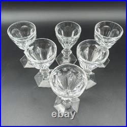 BACCARAT 6 VERRES À VIN BLANC EN CRISTAL Modèle HARCOURT